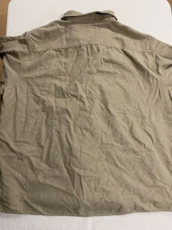 RED HEAD BRAND Flannel Button Up Shirt Beige 4XL Cotton Workwear Gorpcore Rugged - Picture 2 of 7